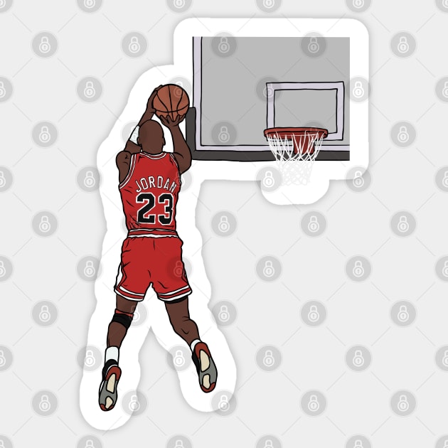 MJ's Buzzer Beater Sticker by rattraptees